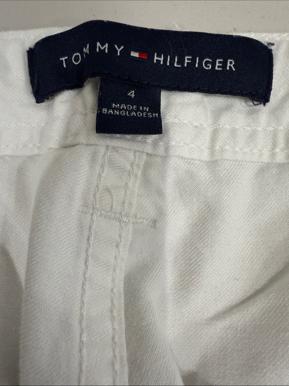 Tommy Hilfiger White Utility Wide Leg Pants Women’s 4 High Rise Patch Pocket - Picture 5 of 8